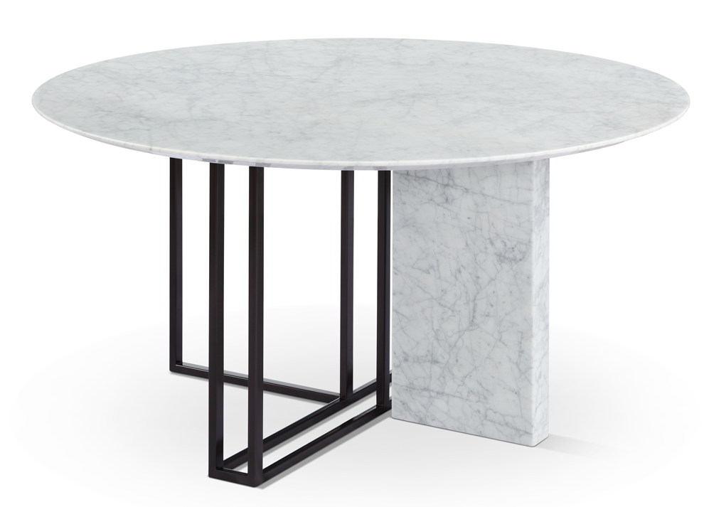 卡拉白天然大理石圓餐桌